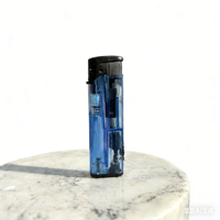 Briquet électrique coupe-vent à LED avec design transparent rechargeable multicolore pour un usage quotidien en plein air et en camping