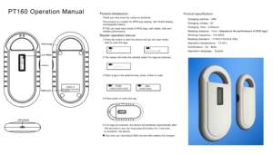 Lector de etiquetas para la oreja, escáner para perro, pez, alimentador, jeringa de animales, microchip, PT160 rfid - Product Image 6
