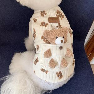Veste en coton pour animaux de compagnie pour chats, petits chiens, ours en peluche, poméranes, vêtements d'automne et d'hiver, vêtements pour chiens de haute qualité - Product Image 6