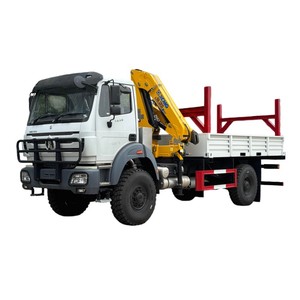 Grúa Articulada de Servicio Pesado 4x2 Beiben Montada en Camión, Grúa Hidráulica Plegable de 8 y 10 Toneladas - Product Image 1