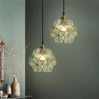 Lampu Gantung LED Tembaga Motif Bunga Vintage Prancis dengan Garansi 3 Tahun untuk Kamar Tidur, Kedai Kopi, Ruang Makan