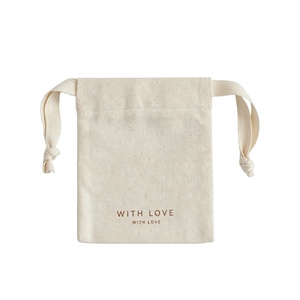 Bolsa de Regalo Cosmética de Algodón Orgánico de Alta Calidad al por Mayor para Pulseras, Bolsa Pequeña Reciclable - Product Image 1