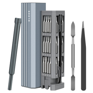 Juego de destornilladores de precisión Glede de 40-60 piezas con puntas magnéticas para kit de herramientas de reparación de electrónica - Product Image 1