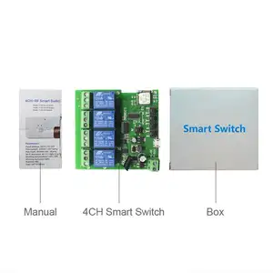 Inching Self-locking RF Receive 10A Relays eWeLink Smart Remote Control Wifi wireless Switch Module 4CH DC 7V-32V 12V 24V 32V