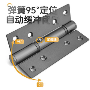 Stainless Steel Hydraulic Buffer <b>Hinge</b> 95 Degree Positioning Automatic Door Closer With <b>Spring</b> Damping - Product Image 1