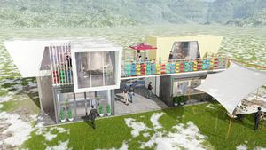 Benutzer definierte gestapelte Container Commercial Street-Mehr schicht layout - Product Image 4