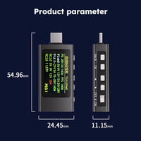 Testeur KWS-X1 4V-30V 12A Type C, Voltmètre, Ampèremètre, Détection de Charge Rapide, Mesure de Capacité, Mesure d'Ondulation