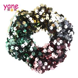 Ikat kepala rambut wanita, dua warna terbalik payet berkilau - Product Image 4