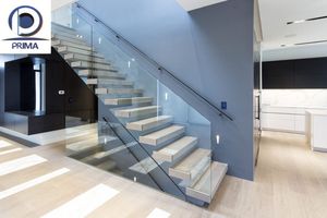 Escalera Flotante Moderna de Lujo para Interiores, con Peldaños de Madera Sólida, Diseño en Cantilever, para Viviendas Dúplex y Villas - Product Image 3