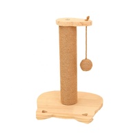 Grattoir d'arbre à chat en sisal naturel Cactus avec boule suspendue adapté au jouet d'intérieur pour animaux de compagnie de grand chat