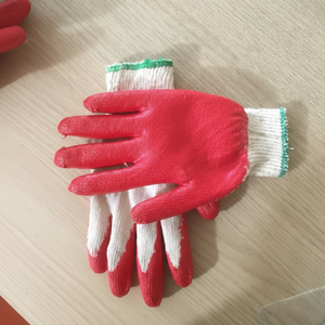 Gants en latex enduits de caoutchouc vietnamien Gants de travail de sécurité antidérapants anti-coupures Semi-revêtement Coton réutilisable Protection Jardin - Product Image 1