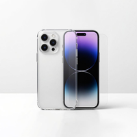 Étui de téléphone de luxe 3 en 1 avec protection d'écran en verre trempé et protection d'objectif d'appareil photo pour iPhone 18 17 16 15 14 13 12 Pro Max