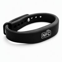 Bracelet en silicone NFC réglable, réutilisable et étanche, NTAG213 13,56 MHz RFID ISO SIKA SK20005, mini-étiquette pour contrôle d'accès en hôtel