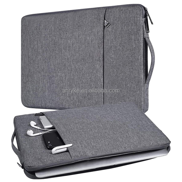 Custom Laptop Sleeve Bag 13-16 Inch Waterproof Shockproof Polyester Double Zipper Hand Holder Portable MacBook HP Dell