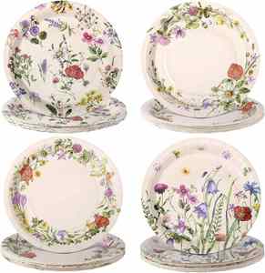 Assiettes en carton jetables rondes 9 pouces CMYK Vintage 350 g/m² Blanches Approuvées par la FDA Fournitures de fête - Product Image 3