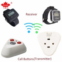 Système d'appel sans fil CATEL CTW06 CTT31, 5 boutons d'appel, 1 montre-bippeur pour équipement de restaurant, sonnette d'appel sans fil pour hôtel