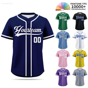 Kemeja bisbol kualitas tinggi grosir seragam bisbol klub bordir tersublimasi produsen Jersey bisbol garis halus pria - Product Image 1