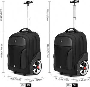 Free Sample Student Crossbody Backpack College <b>Luggage</b> Outdoor Travel Business Laptop Waterproof Polyester Portable Black - Product Image 2