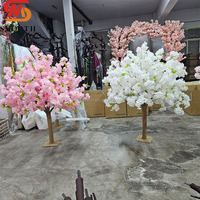 Gladde Hot Sale Kunstzijde Bloemige Sakura Boom Kersenbloesem Bloemenbomen Decoratie Binnen Buiten Kersenbloesem Boom