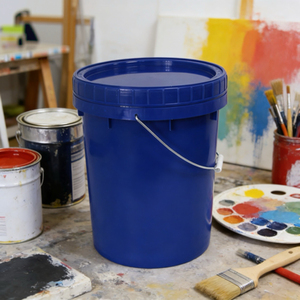 Support for customized Factory direct sales High-quality PP food-grade material metal handle 18L <b>plastic</b> <b>bucket</b> with lid - Product Image 2