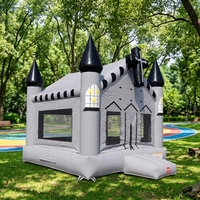 Château gonflable commercial en PVC style église 14'x14'x14' Capacité de charge 220lb pour événements communautaires et divertissement