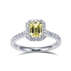 Bague en platine et or jaune avec diamant de laboratoire Messi Jewelry MSR-1478 pour les occasions spéciales - Product Image 1