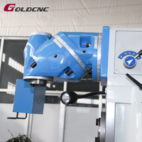 GOLDCNC Nouvelle Machine de Fraisage Verticale et Horizontale à 3 Axes de Haute Précision Certifiée ISO X6436 220V avec Tête Orientable Universelle pour Usages Complexe