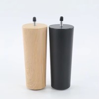 Pieds de lit modernes en plastique ABS imitation bois, couleur bois clair, pour hôpitaux, hôtels, espaces extérieurs et salons.