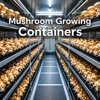 Équipement d'expédition pour ferme de culture de champignons à grande échelle en conteneur, unité de culture de champignons hydroponique NFT automatique en PVC pour intérieur