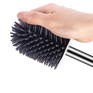 Set di Spazzole per Pulizia del <span class=keywords><strong>Bagno</strong></span> con Manico Lungo e Setole in <span class=keywords><strong>Silicone</strong></span>, con Pinzette, Spazzola per WC e Supporto - Product Image 5