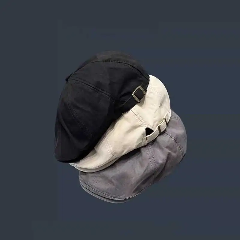 Cappello da strillone stile britannico Unisex cappello da uomo berretto Vintage in lino di cotone
