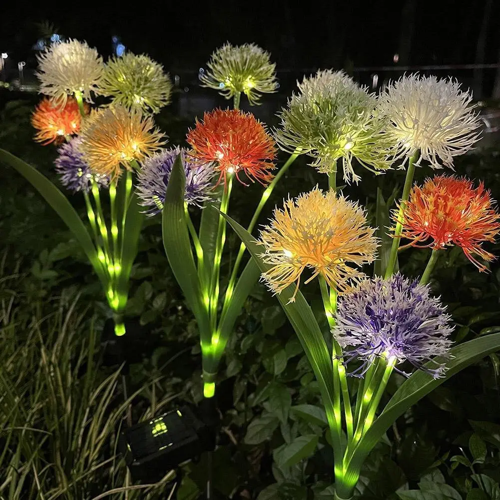 Luce solare variopinta all'aperto all'ingrosso del giardino del dente di leone con 36 luci della stringa del Led lampada decorativa impermeabile del percorso dell'iarda