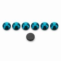 Piedras de Cristal Azules Ecológicas con Reverso Plano para Fijación en Caliente, Ideales para Eventos Formales y Servicio VIP