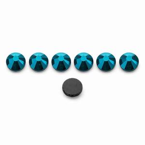Strass en verre bleu écologique à dos plat, à fixer à chaud, pour bijoux d'événements formels et services VIP - Product Image 1