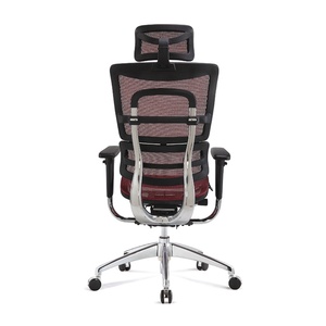 Factory Sales Luxury Executive Office Chair High Back Lumbar Support <b>Red</b> Swivel Ergonomic Mesh Adjustable Modern Metal Fabric - Product Image 4