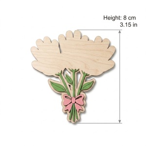 Ornement personnalisé en bois à empreinte de main pour la Fête des Mères, artisanat artistique DIY pour souvenir de bébé et cadeau de la Fête des Mères - Product Image 5
