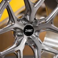 ZHMT Nouvelles jantes concaves profondes forgées sur mesure en 2 pièces, finition argent brossé, pour Chevrolet