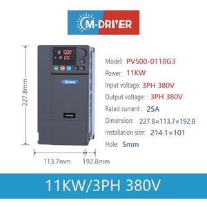 ปั๊มน้ำแบบจุ่มใต้น้ำ MPPT Ac พร้อมระบบ VFD พลังงานแสงอาทิตย์ 380v 11kw เหมาะสำหรับบ่อน้ำลึก - Product Image 2