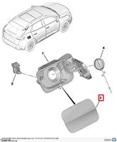 Convient pour Peugeot 3008, 4008, 5008, couvercle extérieur du réservoir de carburant et bouchon de remplissage du réservoir de carburant 98101446680