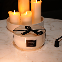 Luxuriöse Handgemachte 550g Vier-Docht-Sojawachs-Duftkerze in Glasschale mit Gleichmäßiger Brennung und Langanhaltender Duftnote als Weihnachtsgeschenk