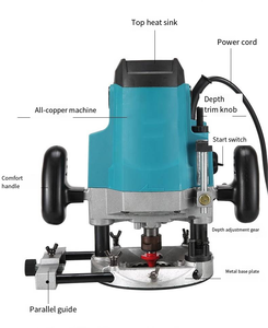 Routeur électrique manuel industriel et de bricolage de <span class=keywords><strong>1600W</strong></span> 12/12mm pour l'option OEM ODM de travail du bois - Product Image 5