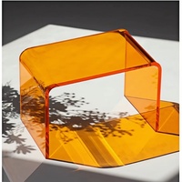Meubles de salon minimalistes rectangle canapé acrylique table d'appoint canapé en plastique table d'angle support tabouret chaise