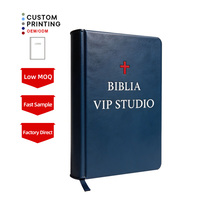 Nouvelle Offre Spéciale : Couverture Personnalisée en Cuir PU pour Bible, Service d'Impression Couleur et Taille, Cadeau Religieux, Livre Sacré avec Bordure Dorée