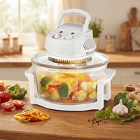 Four à friture à air chaud 12L avec bol en verre transparent, multifonction, minuterie manuelle, contrôle de la température, pour la cuisine