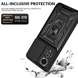 Funda trasera de PC + TPU de buena calidad para <span class=keywords><strong>Huawei</strong></span> <span class=keywords><strong>Nova</strong></span> <span class=keywords><strong>9</strong></span> con soporte de anillo y cubierta de cámara deslizante, y hierro magnético. - Product Image 2