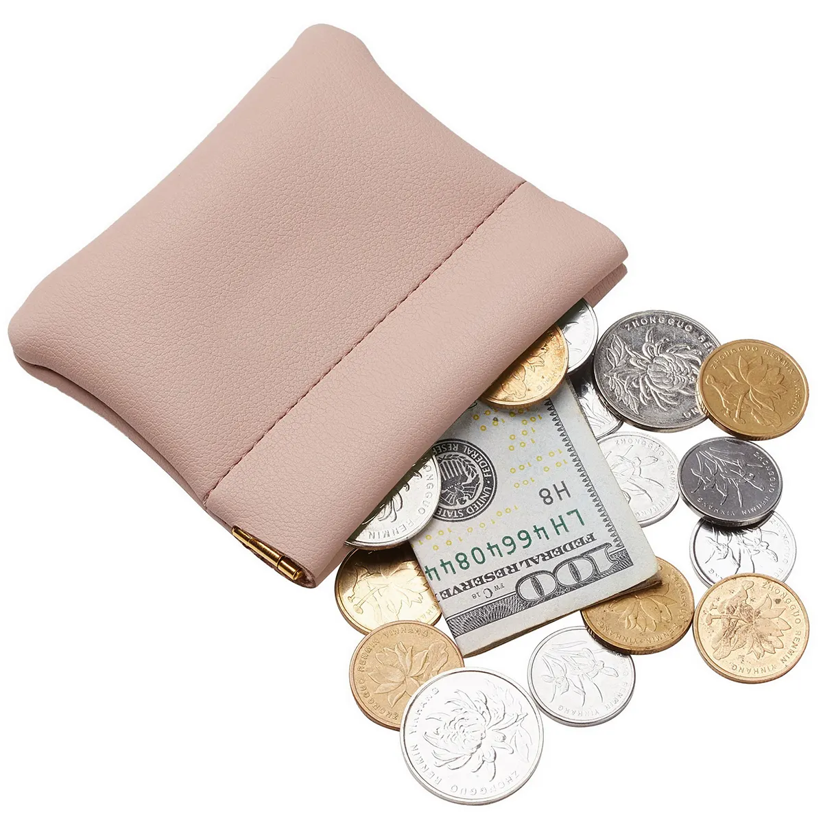 Tas dompet koin Mini imut anak-anak warna-warni Logo kustom tas koin Mini untuk wanita