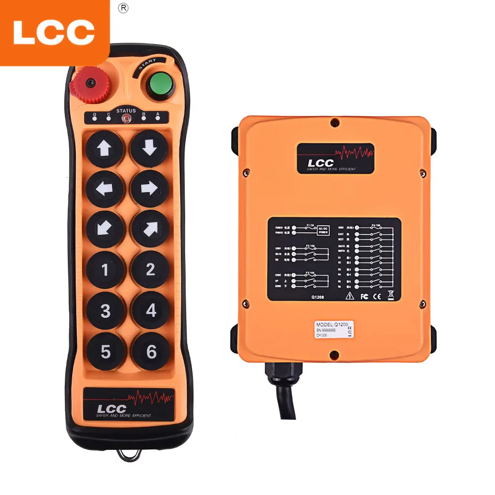 Q1200 Industrial Crane Construction Electric Hoist Transmitter And Receiver Remote Control