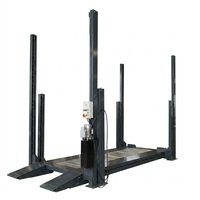 Système de stationnement intelligent à trois niveaux hydraulique robuste à quatre poteaux, élévateur de stationnement automatique pour trois voitures, modèle OEM TFPP