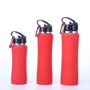 Botella de Agua Deportiva Aislada al Vacío de Acero Inoxidable 304, Portátil para Escalada en Roca, 600ml 750ml, con Pajita y Tapa Antiderrames - Product Image 5