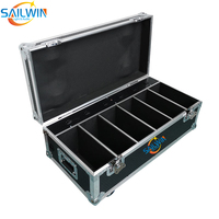 Projecteur LED plat sans fil 9x18W 6-en-1 RGBAW UV DMX512 6000K sur batterie avec flight case de chargement pour DJ, Uplighting, Mariages et Événements